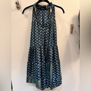 Boho chic tiered halter cut dress